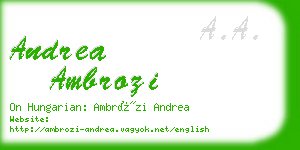 andrea ambrozi business card